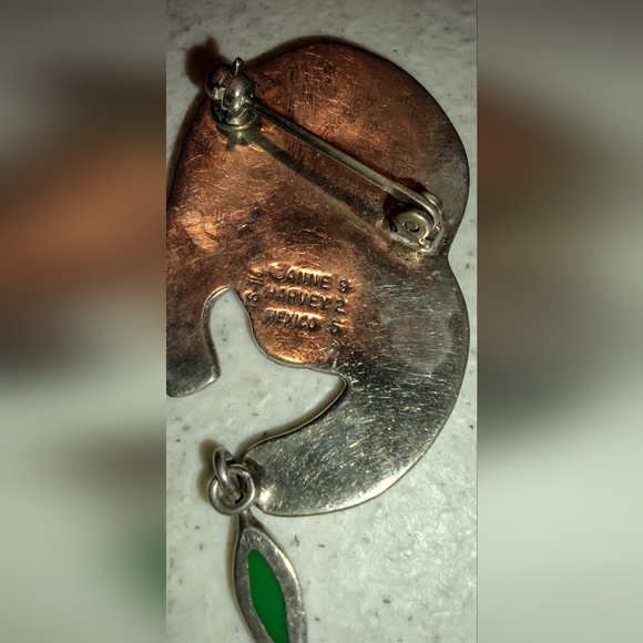 Sterling silver panda brooch - Picture 3 of 16